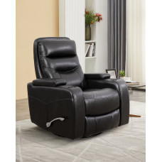 IF-6310-M Recliner Chair. Soft Black PU.(Online only)