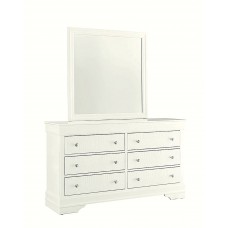 Pompei White Crocodile PU Fronts Dresser and Mirror (Online only)