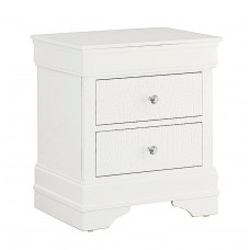 Pompei White PU Front Night stand (Online only)