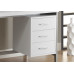I 7046 Computer Desk-60"L, White/Silver Metal  ( Online Only)
