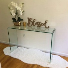 Crystal Glass Console Table (Floor Model)