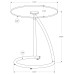 I 3004 End Table With Black Tempered Glass. (Online Only) I 3004 End Table With Black Tempered Glass. (Online Only)